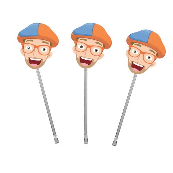 Topper para Docinhos Tema Blippi 50 Unidades