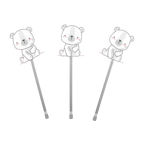 Topper para Docinhos Tema Ursinho Minimalista 50 Unidades
