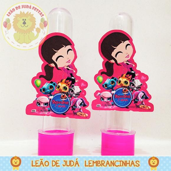 Tubete 13cm tema my little pet shop