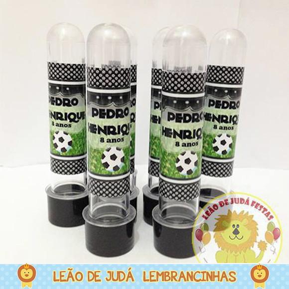 Tubete adesivado 13cm tema Futebol