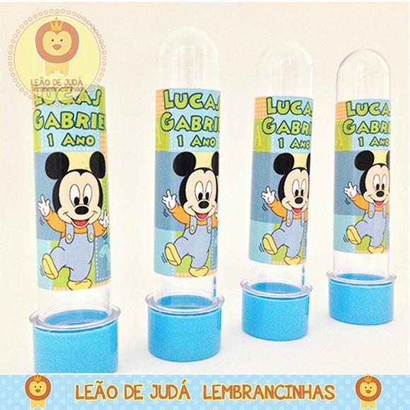 Tubete adesivado 13cm tema Mickey Baby
