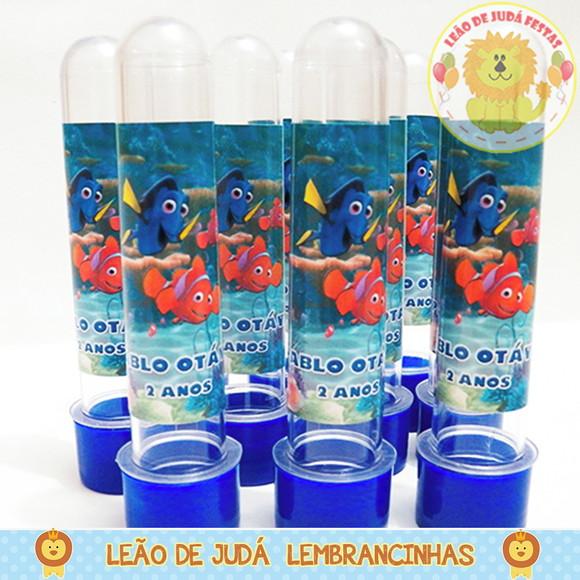 Tubete adesivado 13cm tema Procurando Nemo