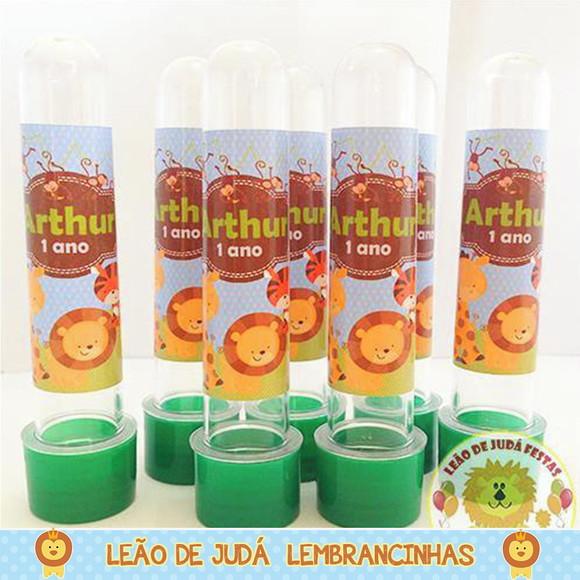 Tubete adesivado 13cm tema Safári