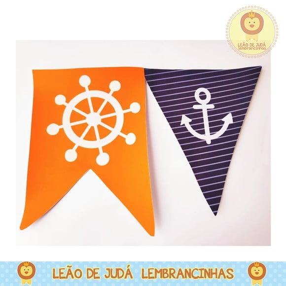 Bandeirola Personalizada Animais Marinheiros