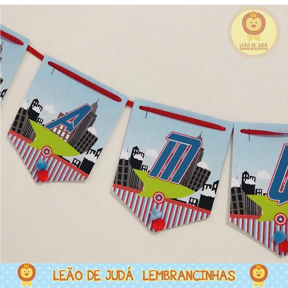Bandeirola Personalizada capitão america
