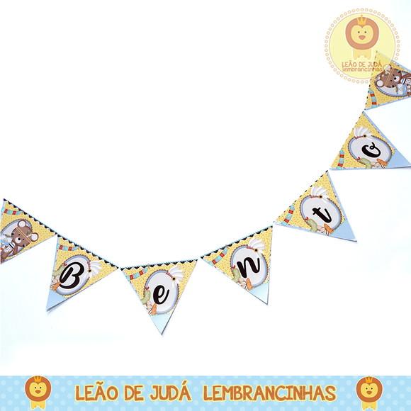Bandeirola Personalizada bosque tribal