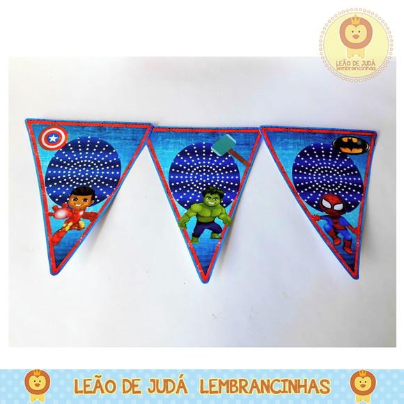 Bandeirola Personalizada herois cute