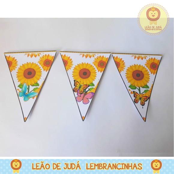 Bandeirola Personalizada girassol