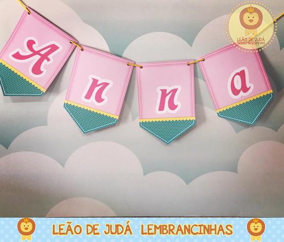 Bandeirola Personalizada Tema arlequina