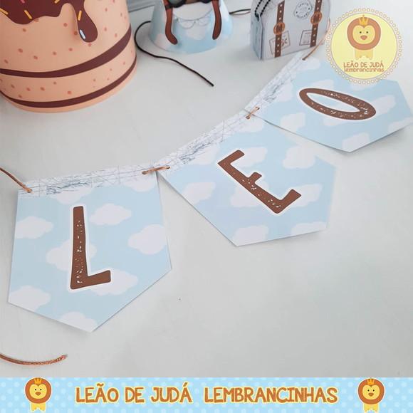 Bandeirola Personalizada Tema Aviador