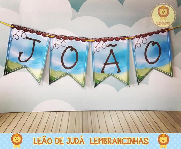 Bandeirola Personalizada Tema 3 porquinhos