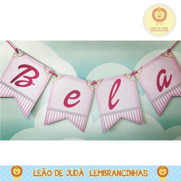 Bandeirola Personalizada Tema barbie