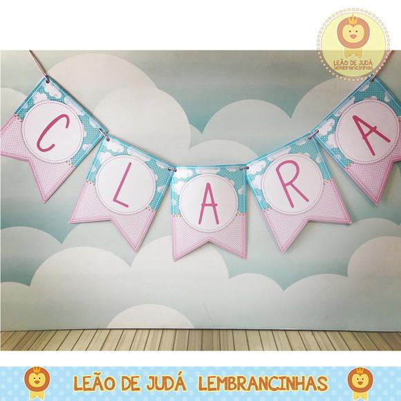 Bandeirola Personalizada Tema Brinquedo Menina
