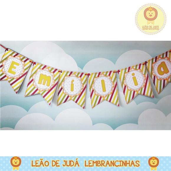 Bandeirola Personalizada Tema emilia