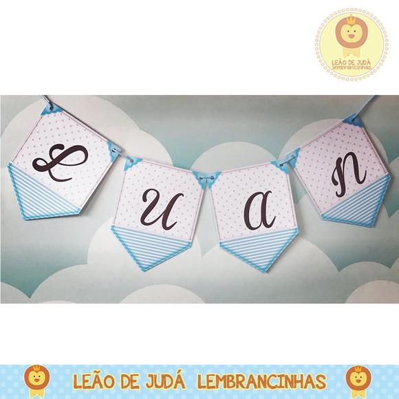 Bandeirola Personalizada Tema leãozinho
