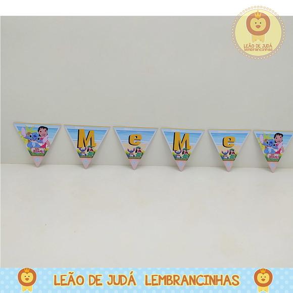 Bandeirola Personalizada Tema lilo stitch