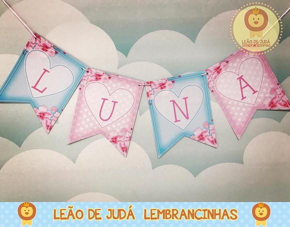Bandeirola Personalizada Tema menina