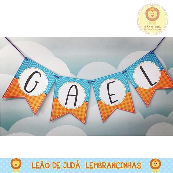 Bandeirola Personalizada Tema monstrinhos