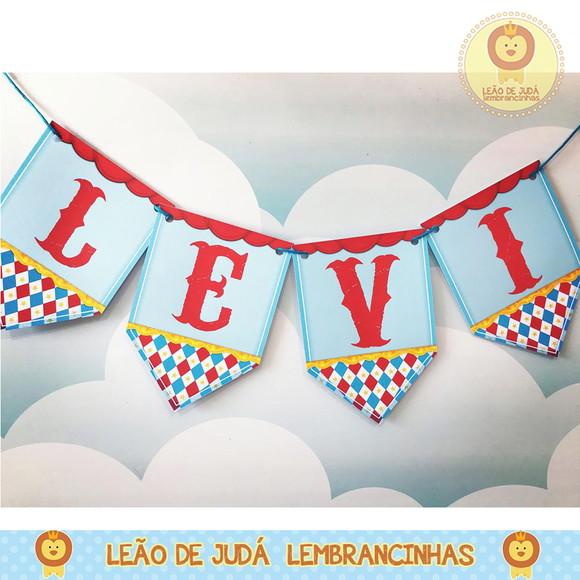 Bandeirola Personalizada Tema Mundo Bita circo