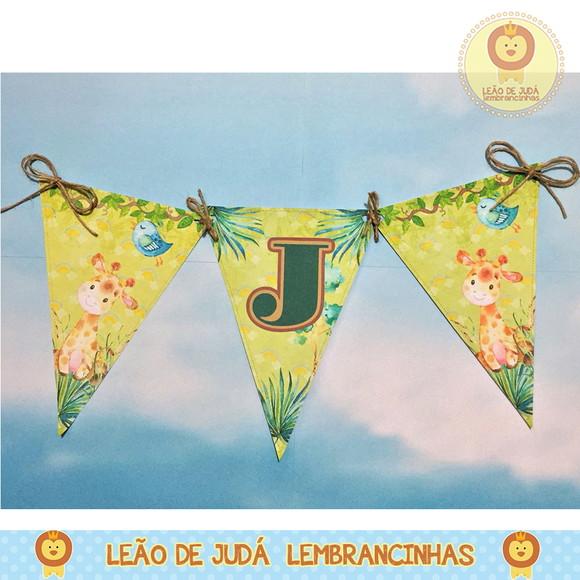 Bandeirola Personalizada Tema Safári