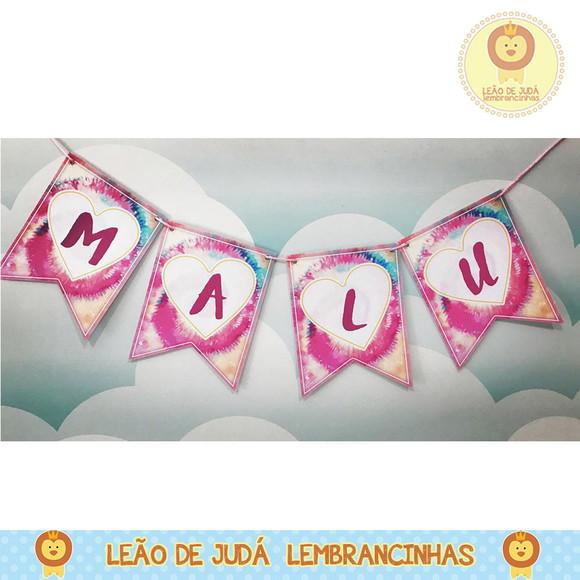 Bandeirola Personalizada tie dye