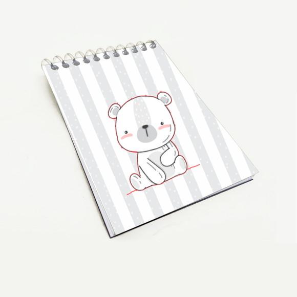 Bloquinho Lembrancinha para Festa Tema Ursinho Minimalista