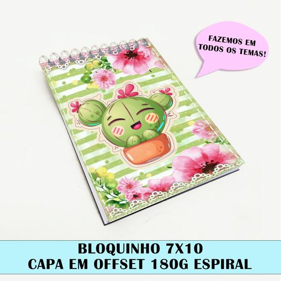 Bloquinho para festa tema Cactos