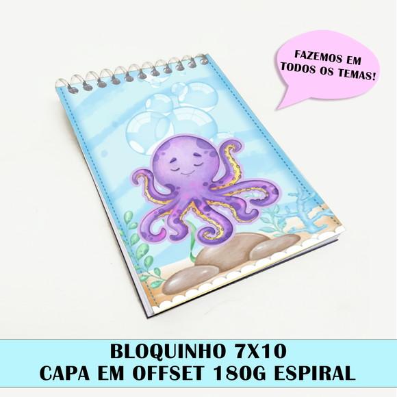 Bloquinho para festa tema fundo do mar