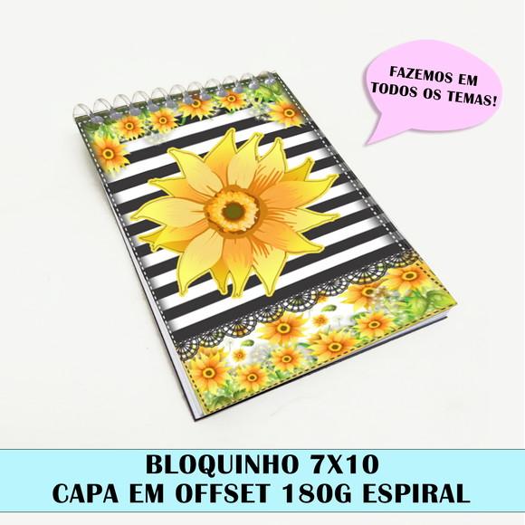 Bloquinho para festa tema girassol