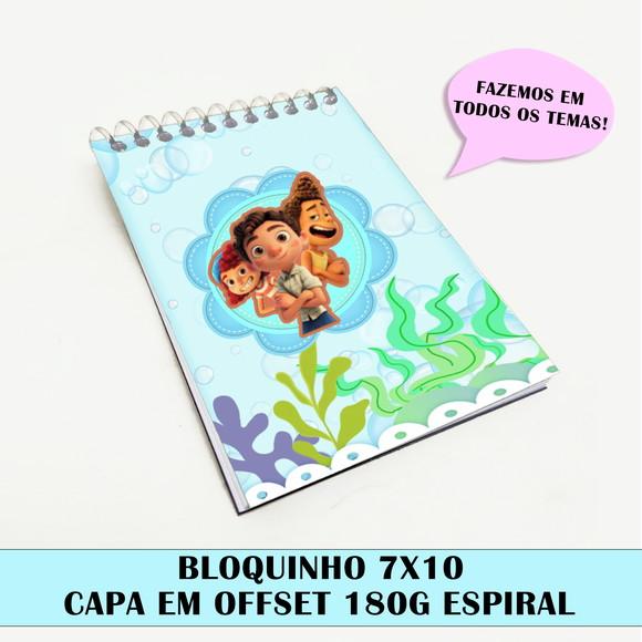 Bloquinho para festa tema Luca