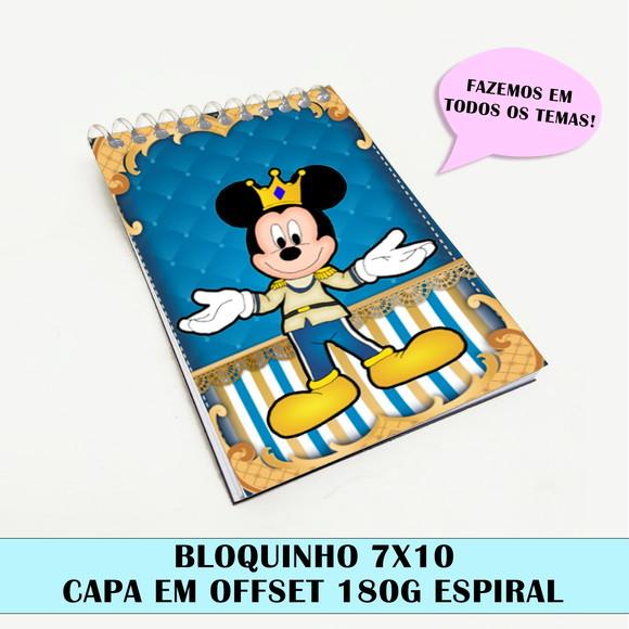 Bloquinho para Festa Tema Mickey Realeza