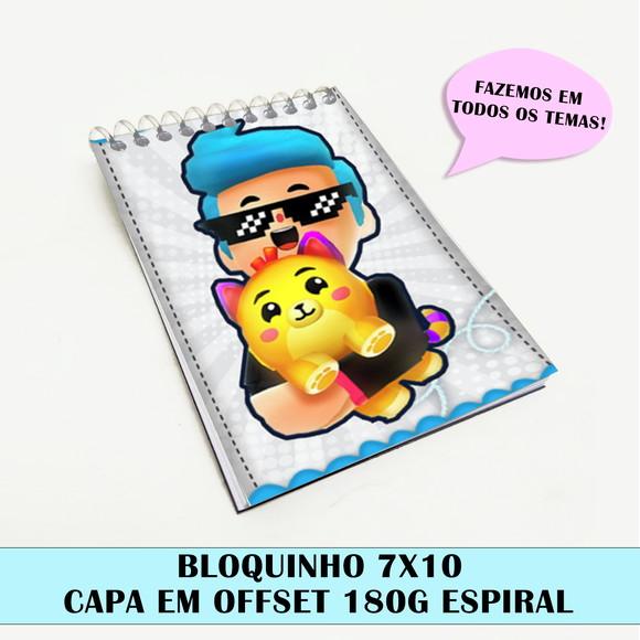 Bloquinho para festa tema pk xd