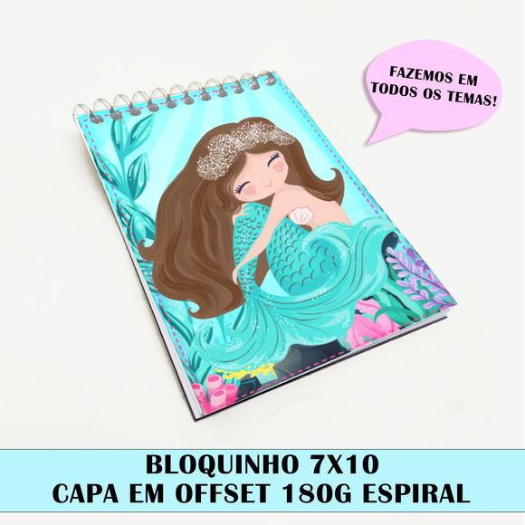 Bloquinho para festa tema sereia