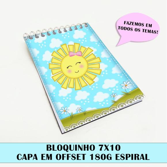 Bloquinho para festa tema sunshine