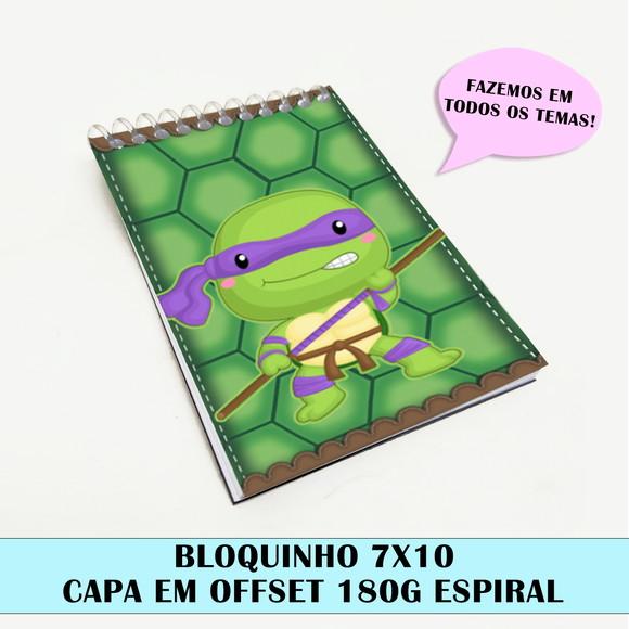 Bloquinho Para Festa Tema Tartaruga Ninja