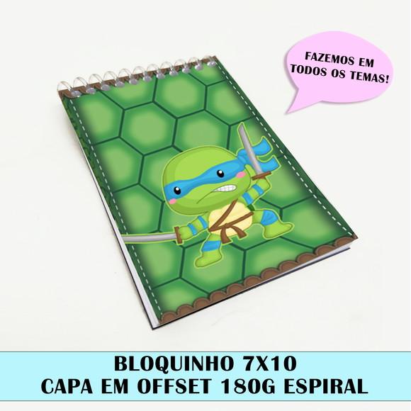 Bloquinho para Festa Tema Tartaruga Ninja