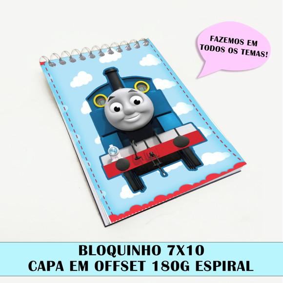 Bloquinho para festa tema thomas e seus amigos
