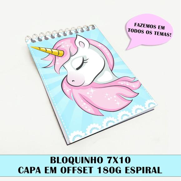 Bloquinho para festa tema unicórnio