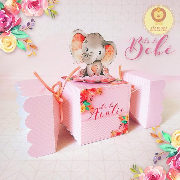 Caixa bala com aplique 3D Chá de Bebe