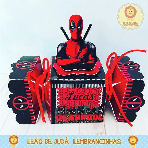 Caixa Bala com Aplique 3d Deadpool