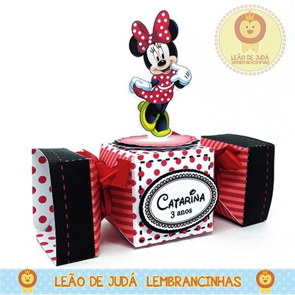 Caixa bala com aplique 3D Minnie