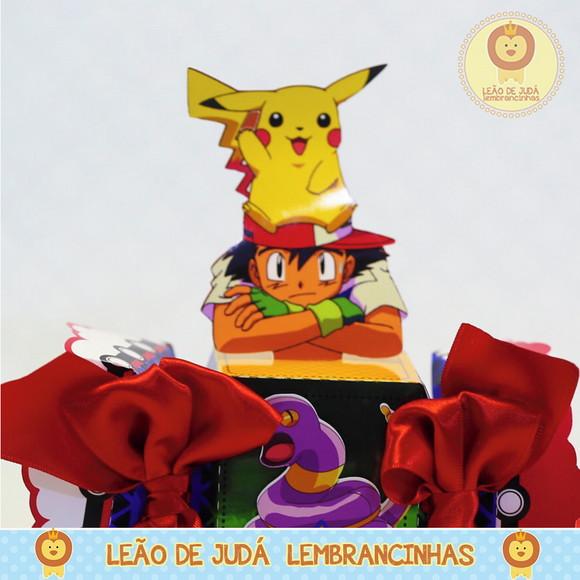 Caixa bala com aplique 3D Pokemon