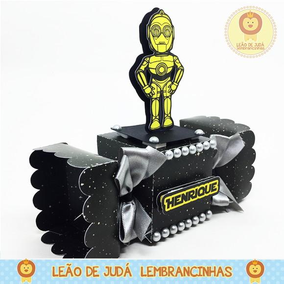 Caixa Bala Com Aplique 3d Tema Star Wars