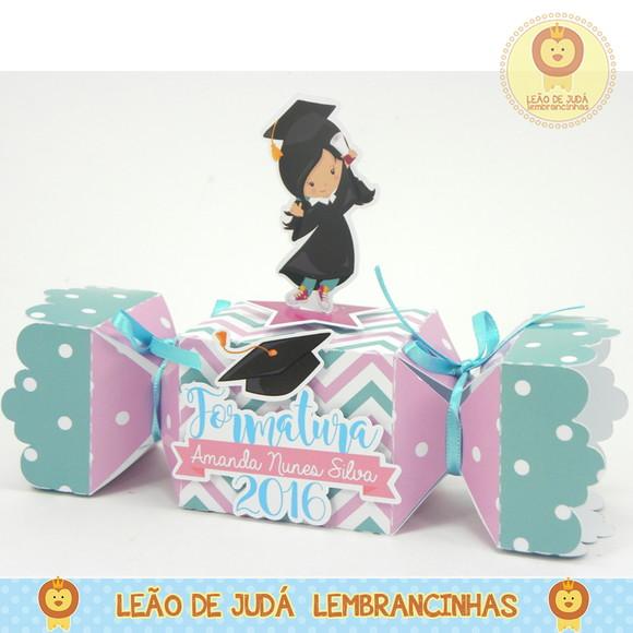 Caixa bala com aplique Formatura