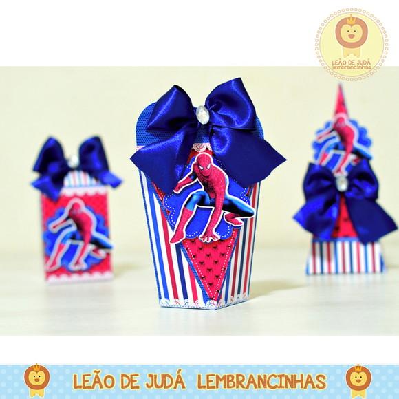 Caixa Coração tema Homem Aranha