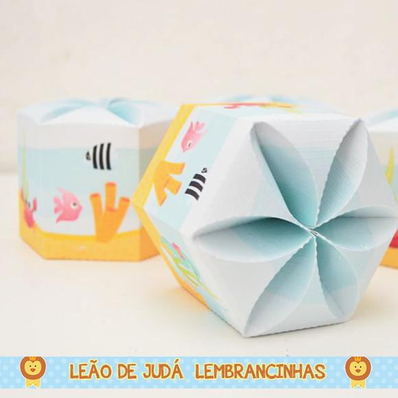 Caixa Hexagonal FUNDO DO MAR