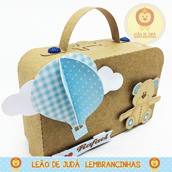 Caixa Maleta Tema Urso Baloeiro