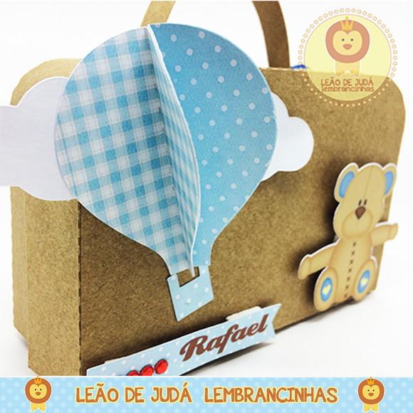 Caixa Maleta Tema Urso Baloeiro