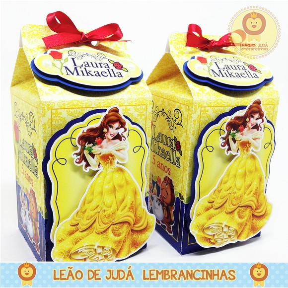 Caixa Milk Com aplique A Bela e a Fera