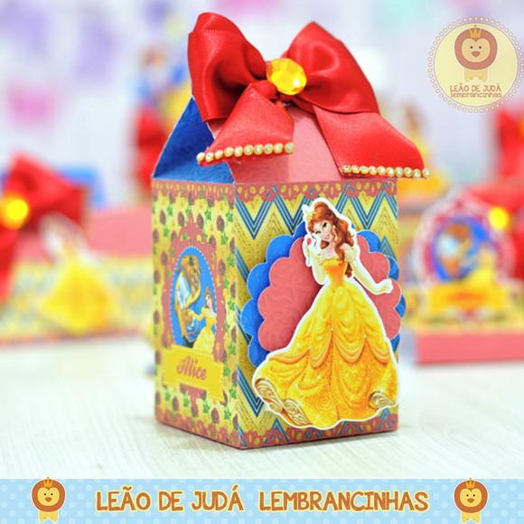 Caixa Milk Com aplique A Bela e a Fera modelo 2
